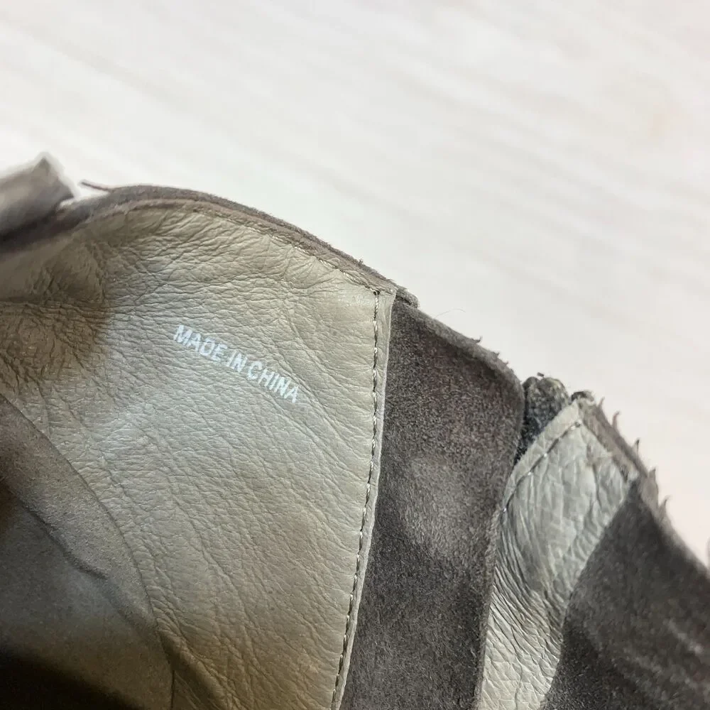 Eileen Fisher Murphy Ankle Boots Women's Size 10 Brown Suede Side Zip Block Heel - Picture 11 of 11